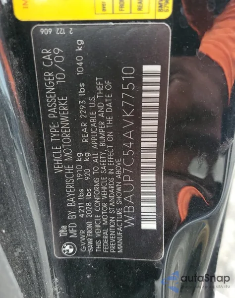 2010 BMW 128 I z USA, uszkodzony, nr VIN WBAUP7C54AVK77510